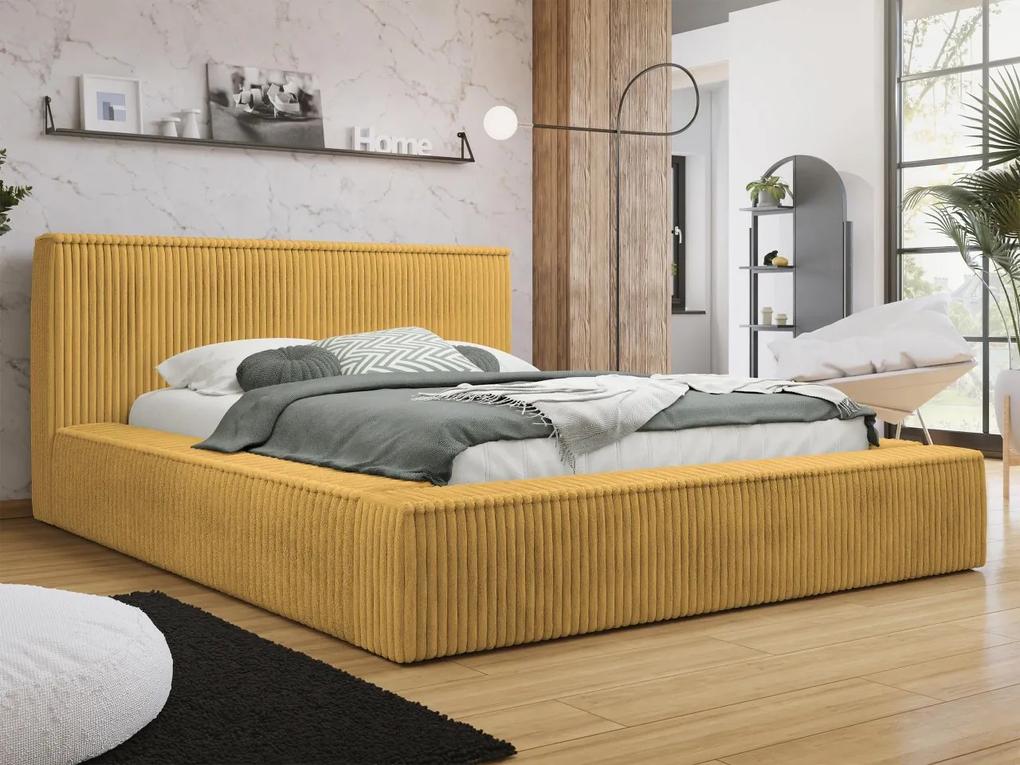 Manželská posteľ s úložným priestorom Gritta S, Dostupné poťahy: Top Sztruks 90, Rozmer postele: 140x200