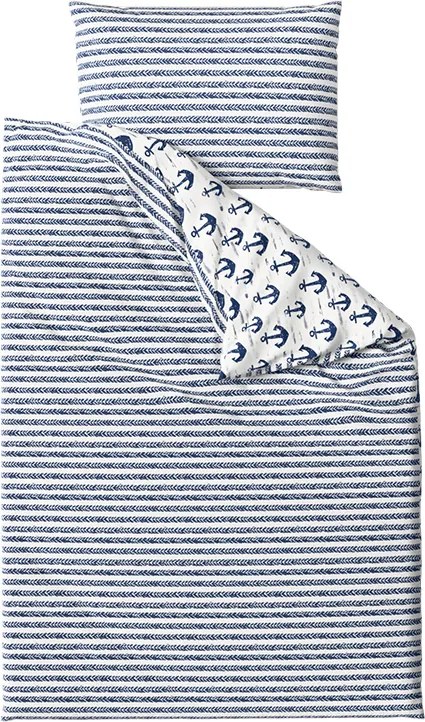 Polybavlnené obliečky NAVYSTA POLY modro-biele Rozmer obliečky: 2 ks 70 x 90 cm | 200 x 220 cm