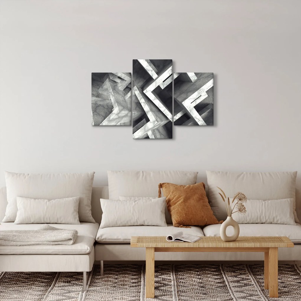 Abstraktný obraz kociek (90x60 cm)