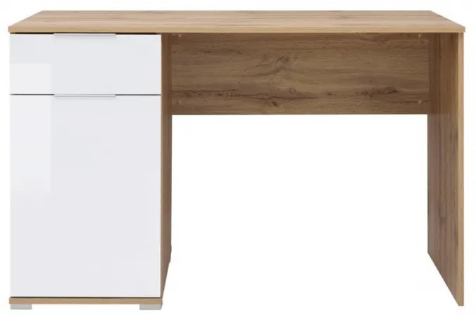 PC stôl Zele BIU/120 - dub wotan / biely lesk