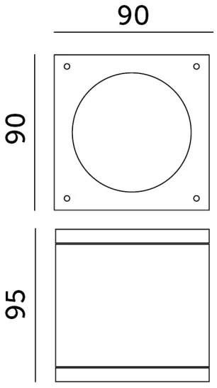 Vonkajšie bodové svietidlo 1xGU10/35W/230V IP54 hranatý čierna