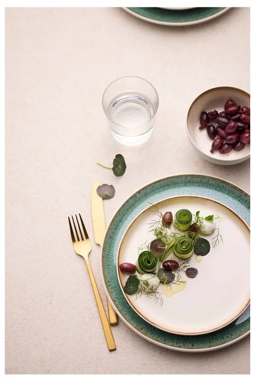 Biely/zelený dezertný tanier z kameniny ø 21 cm Gastro White/Green – Bitz