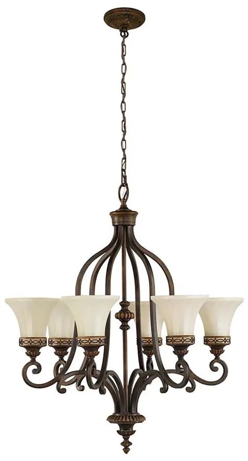 Feiss FE-DRAWING-ROOM6 - Luster na reťazi DRAWING ROOM 6xE27/60W/230V