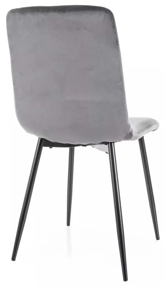 Jedálenská stolička Freville Velvet, sivá