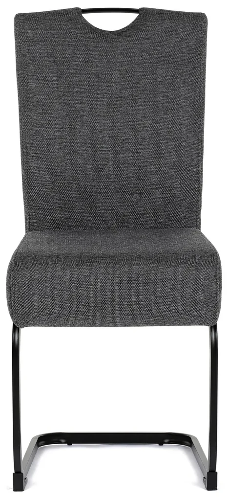 Autronic - Židle jídelní, taštičkové pružiny v sedáku, šedá látka, černý kov - DCL-E2008 GREY2