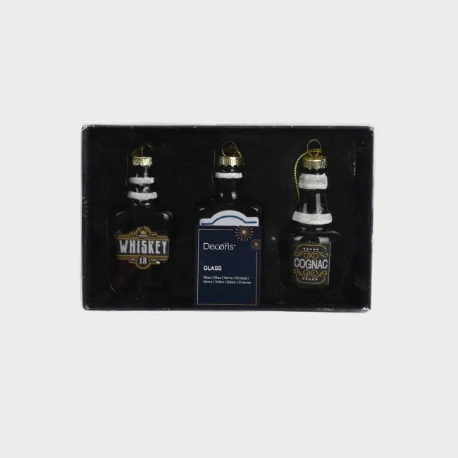 Vianočná dekorácia GIN v tvare fľašky 272084 (2 ks)