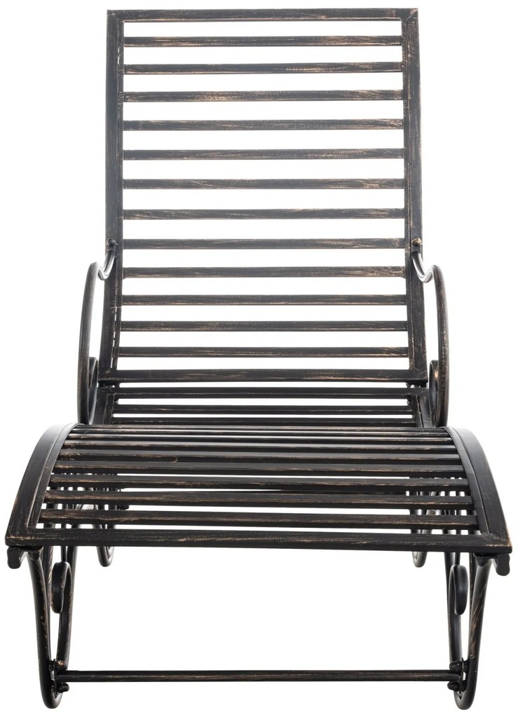 Kovová záhradné lehátko Amiens - Bronzová