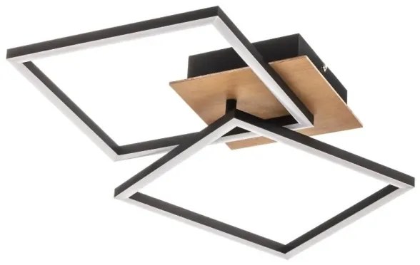 Briloner 3210-014 - LED Stmievateľné stropné svietidlo FRAME 2xLED/11W/230V hnedá