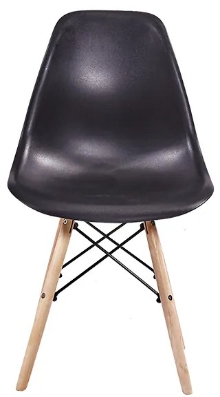 Jedálenské stoličky BASIC čierne 4 ks - škandinávsky štýl