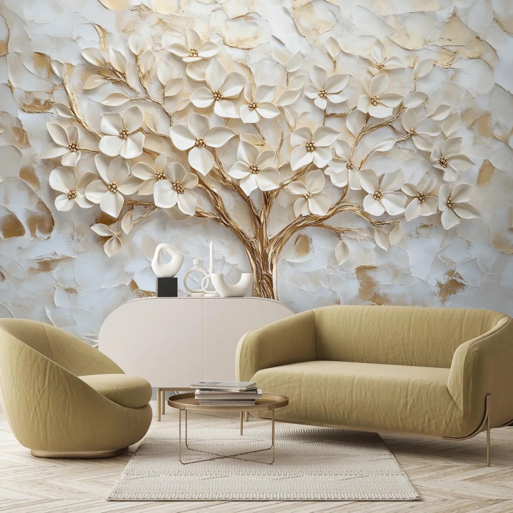 Fototapeta - 3D strom so zlatom (147x102 cm)