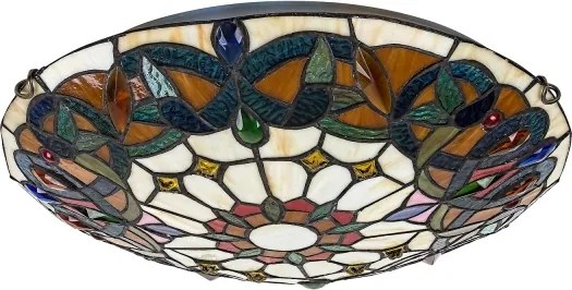 BRILAGI - Tiffany vitrážové stropné svietidlo LUISA 2xE27/60W/230V priemer 40 cm