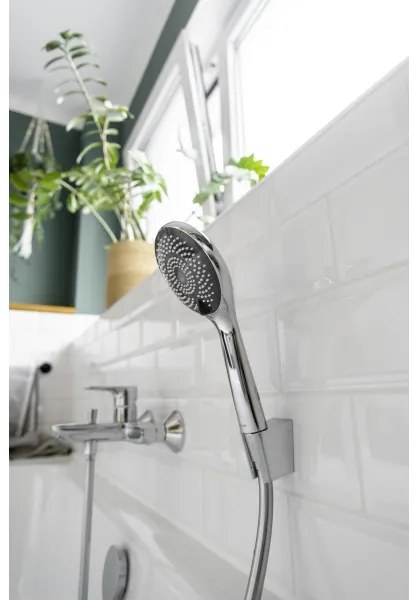 WENKO 23992100 - Sprchová hlavica Systém úspory vody 9,5x9,5 cm lesklý chróm/sivá
