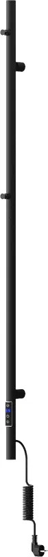 Mexen Pino, elektrické vykurovacie teleso s vešiakmi na uteráky 1405x32 mm, 75 W, čierna, W301-1405-032-00-70