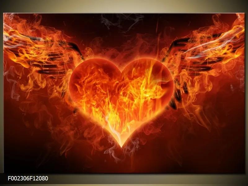 Obraz na plátne Srdce v plameňoch, Obdĺžnik 120x80cm 87,92 €