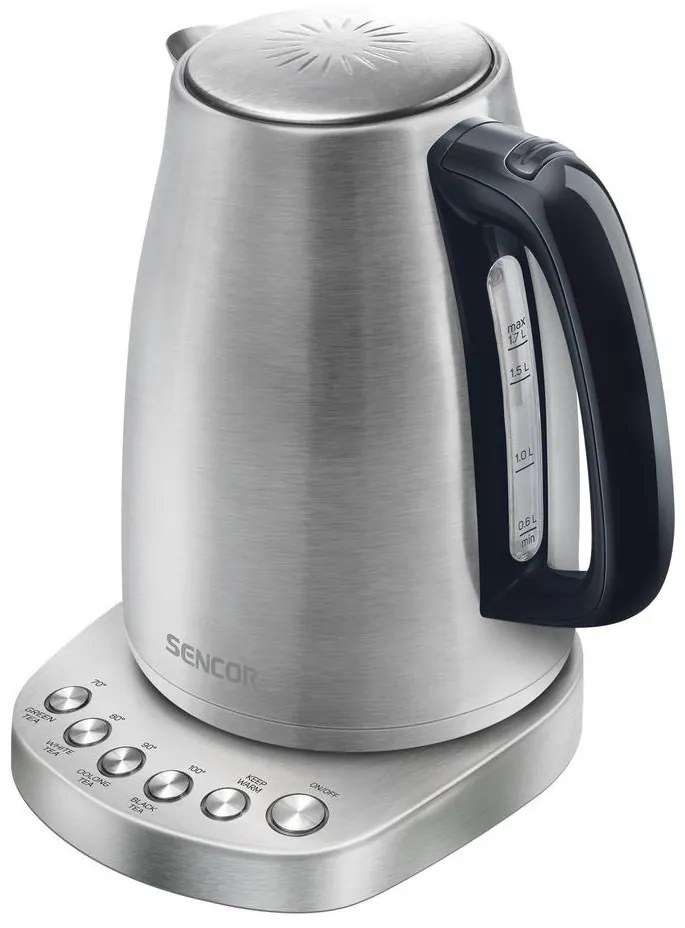 Sencor - Rýchlovarná kanvica s termoreguláciou 1,7 l 2200W/230V nerez