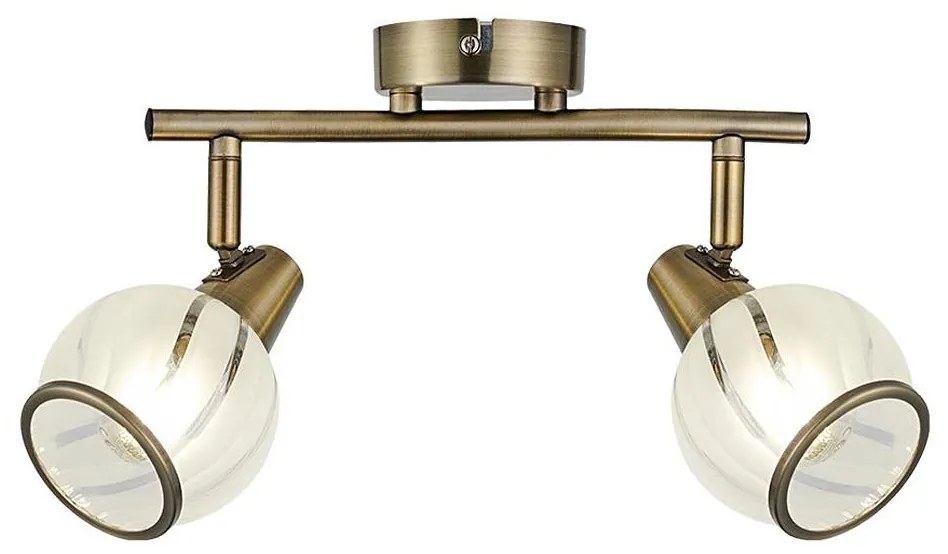 Prezent 14104 - Bodové svietidlo SIENTO 2xE14/40W/230V mosadz