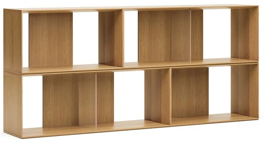 Modulárny policový systém v dekore duba v prírodnej farbe 4 ks 168x76 cm Litto – Kave Home