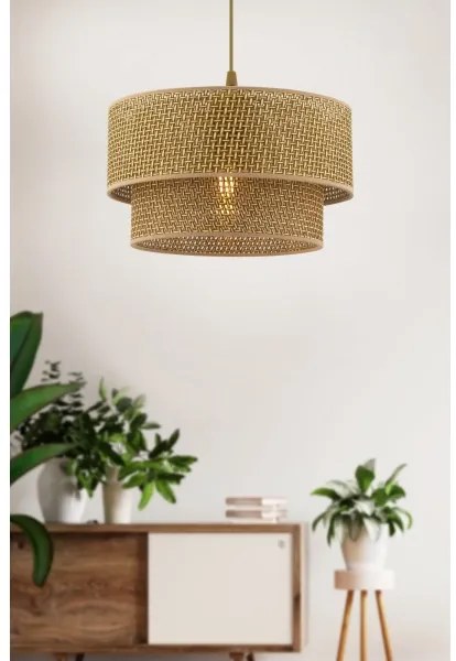 Luster na lanku ECHO 1xE27/60W/230V hnedý