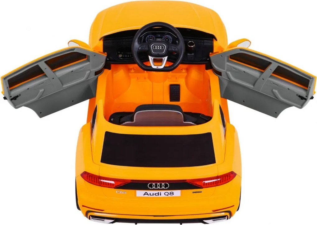 Ramiz Elektrické autíčko Audi Q8 Lift detské SUV žlté + diaľkové ovládanie
