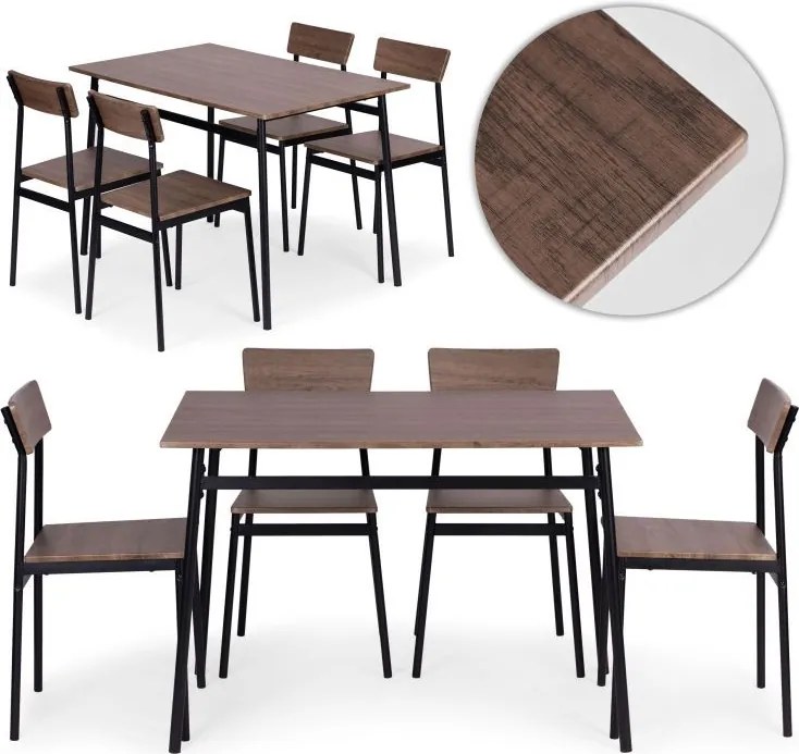 Sada nábytku do jedálne, kuchyne, stôl, 4 stoličky MALMO