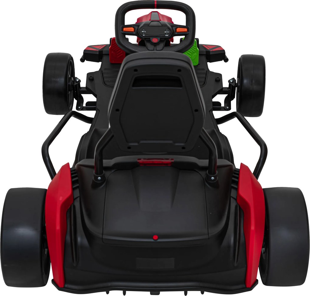 Ramiz Motokára na batérie Fast 3 Drift pre deti Červená + funkcia Drift + motory 2x150W + rádio LED + pásy