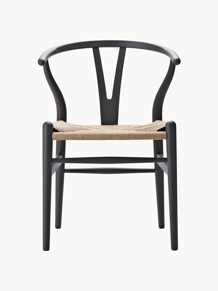 Drevená stolička's ručne tkaným sedadlom CH24 Wishbone Chair