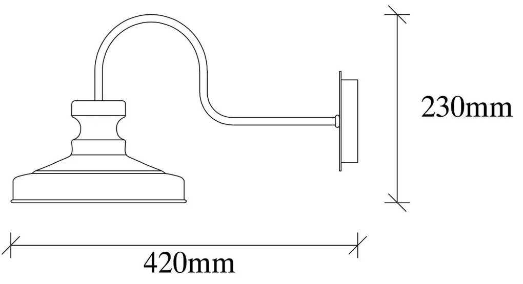 Nástenná lampa Berceste III zlatá