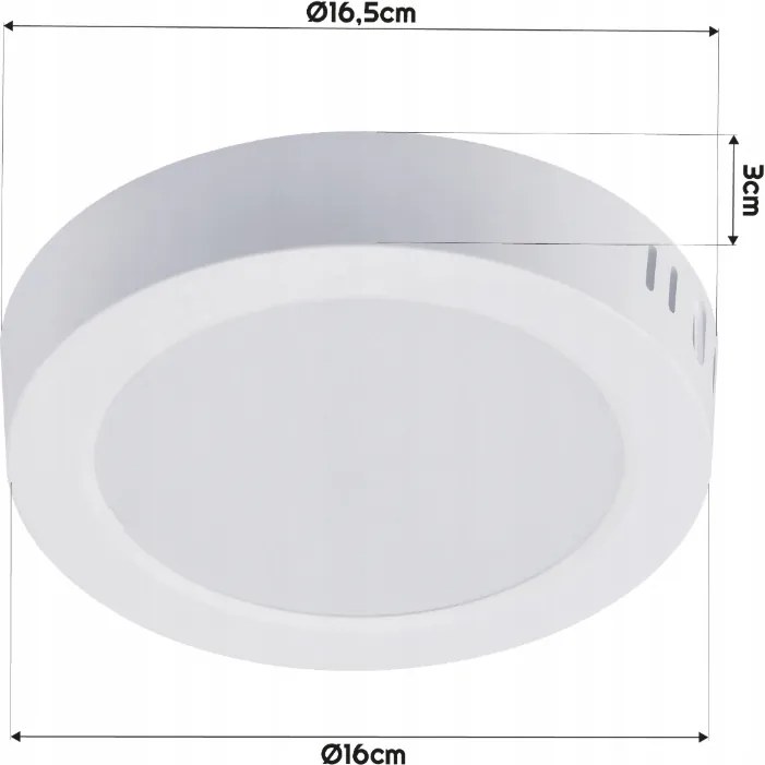 LED stropné svietidlo na povrchovú montáž 12W 1320lm 4000K neutrálna biela kruh