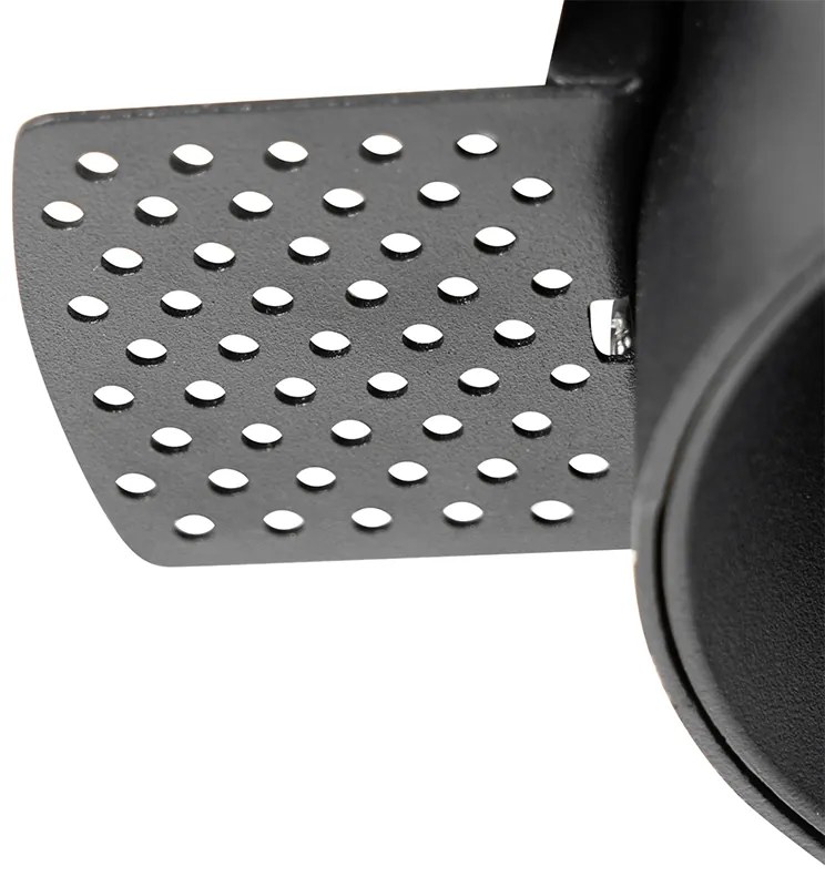 Moderné zapustené bodové svetlo čierne GU10 okrúhle bez rámu - Oneon