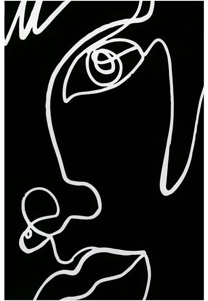 Face obraz čierno-biely 150x100 cm