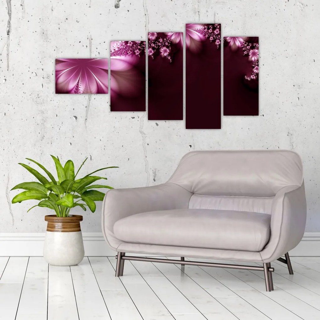 Abstraktné kvety - obraz