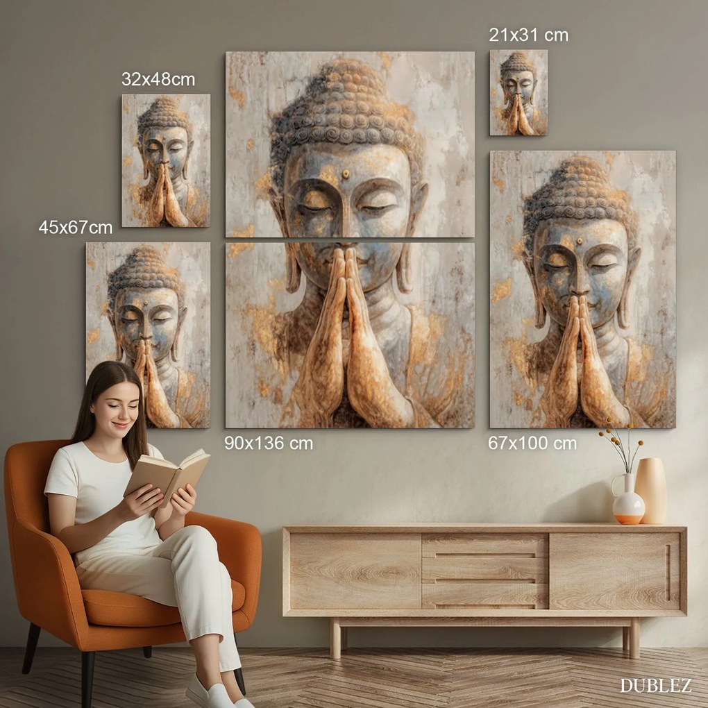 DUBLEZ | Drevený obraz - Buddha | UV potlač, Premium