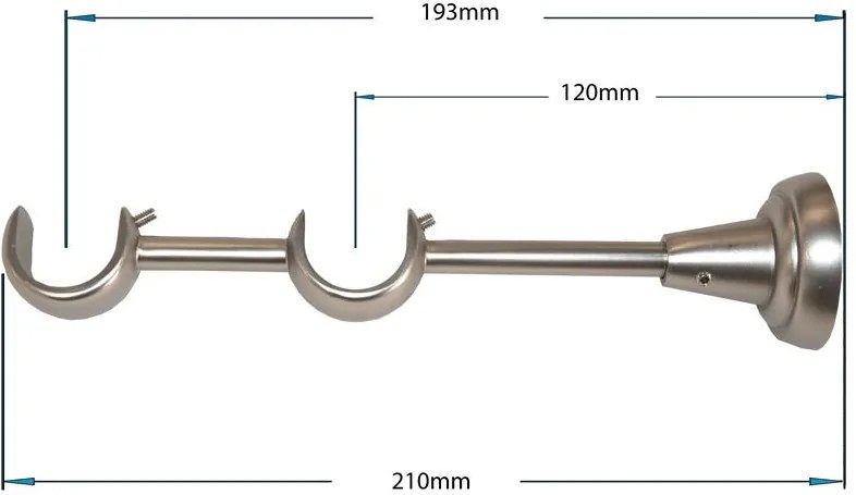 Garniže 25x25mm - dvojradové - KALISTO CRYSTAL - satin