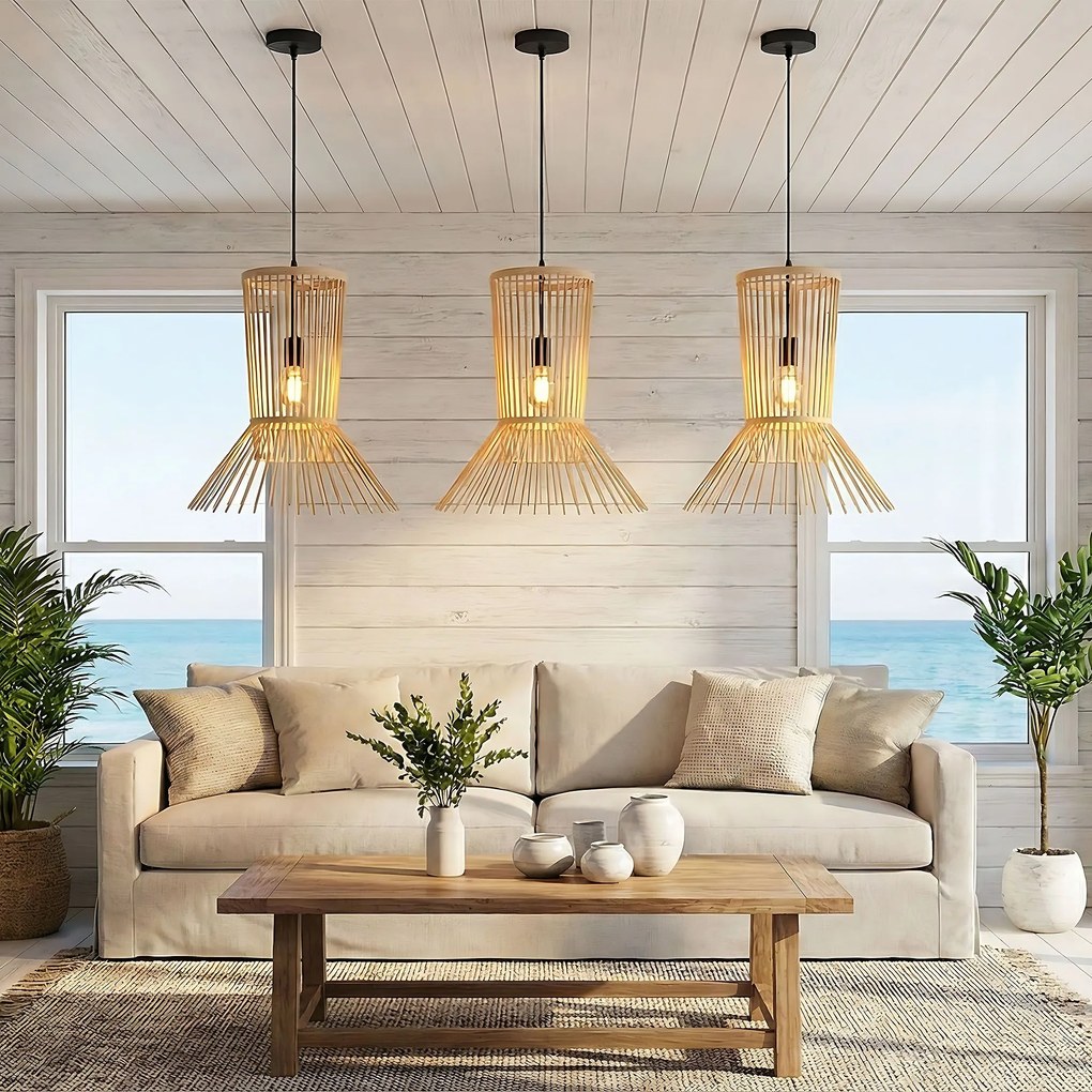 Toolight Toolight, stropné svietidlo 1xE27 APP1457-1CP, prírodná hnedá-čierna, OSW-00931