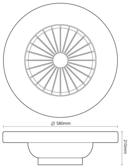 LED Stropné svietidlo s ventilátorom OPAL LED/72W/230V + diaľkové ovládanie