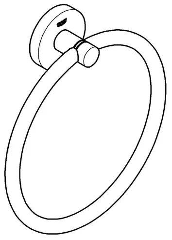 GROHE 411742430 - Držiak na uteráky START 180 mm čierny