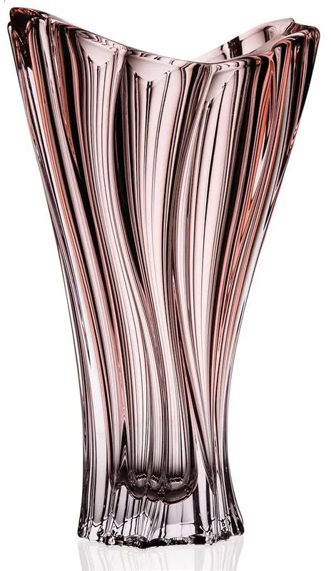 KRIŠTÁĽOVÁ VÁZA BOHEMIA PLANTICA 320MM RUŽOVÁ