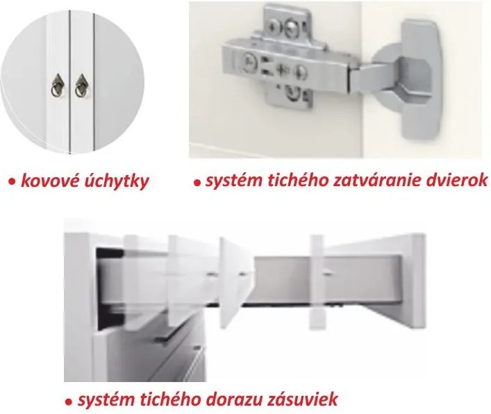 Vitrína LIONA LM 01 biela Tempo Kondela