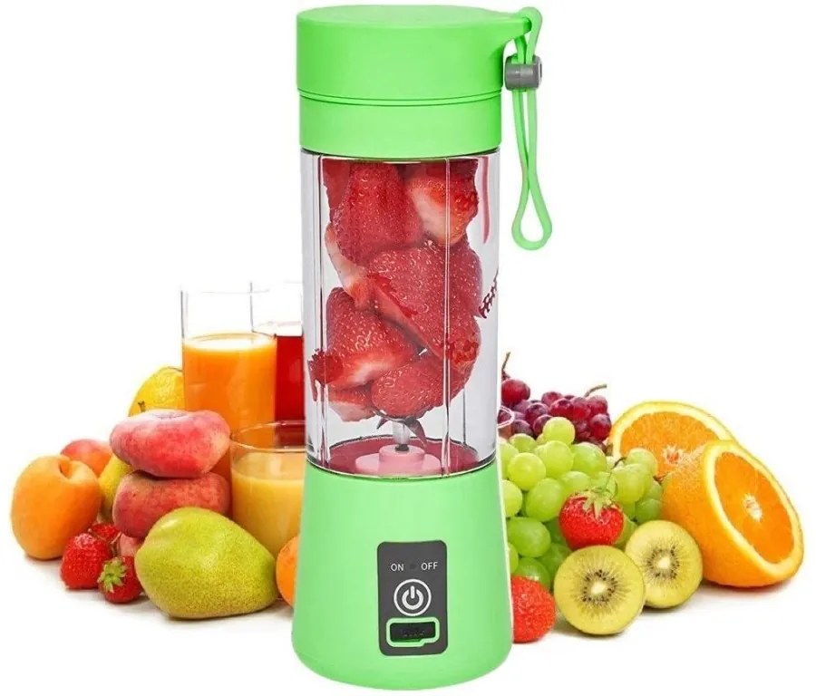 Foxter 2052 Prenosný smoothie mixér 380 ml zelený