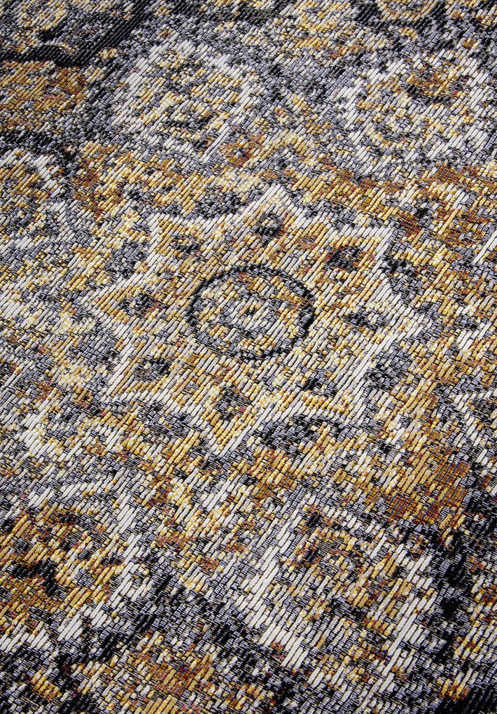 Villeroy & Boch, Kusový koberec Villeroy & Boch 106065 Antracite, Gold – na von aj na doma, 200x285, žltá, chodba / predsieň