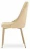 Set 4 stoličiek IMOLA - svetlý béžový zamat / nohy vo farbe dreva