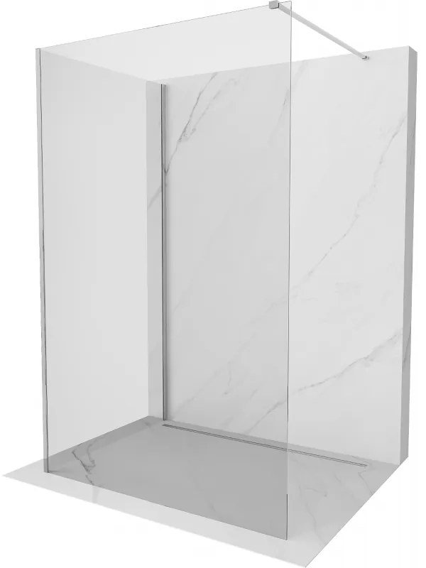 Mexen Kioto, 2-stenová sprchová zástena Walk-In 120 x 80 cm, 8mm číre sklo, chrómový profil, 800-120-212-01-00-080