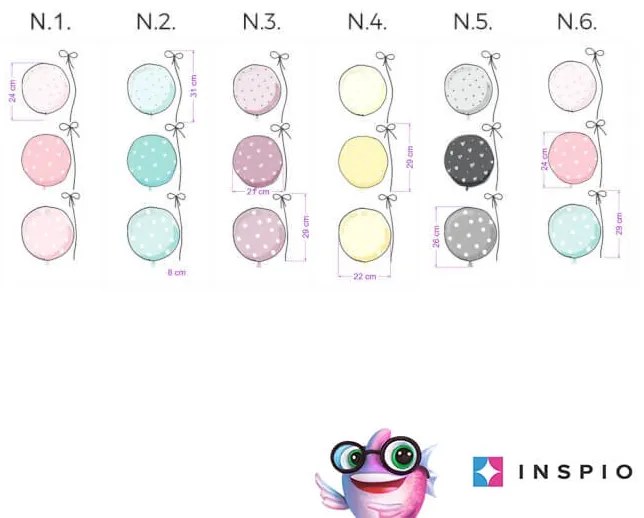 INSPIO balóny púdrových farbách