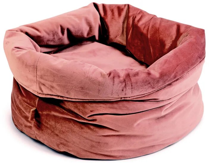 Pelech pre mačky Hugo ružový zamat