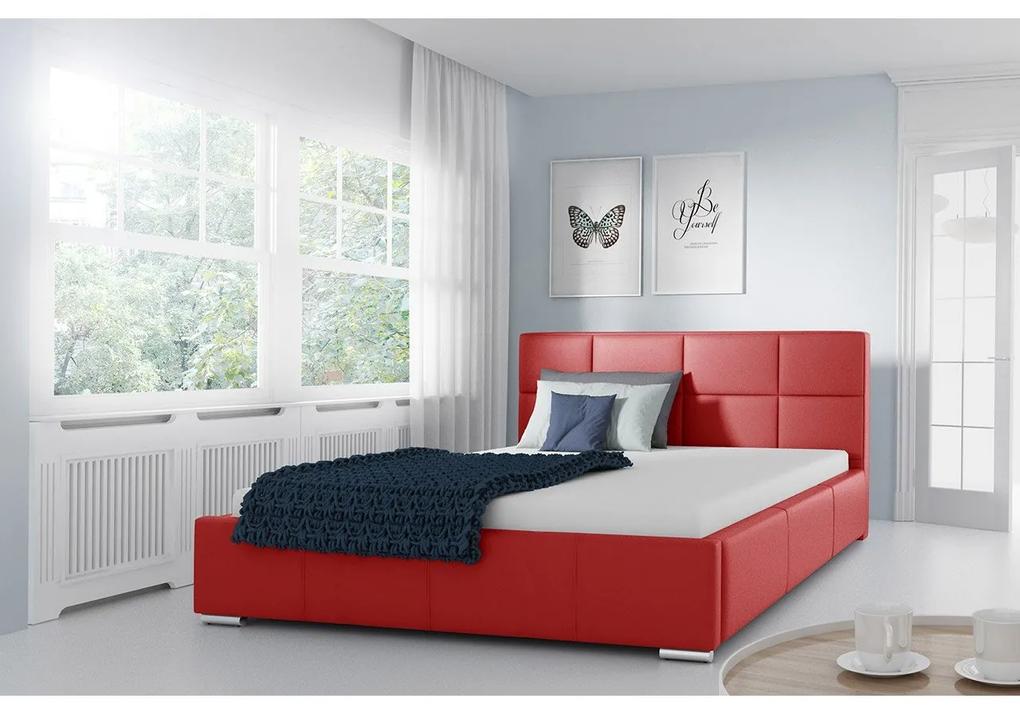 Čalúnená posteľ Alita, Rozmer postele: 160x200, Dostupné poťahy: ekokoža Soft 020 (grafit)