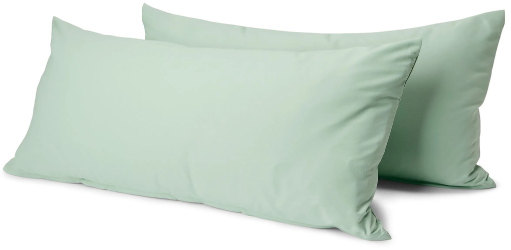 Obliečky na vankúše z mikrovlákna, 2 ks, zelené, cca 80 x 40 cm