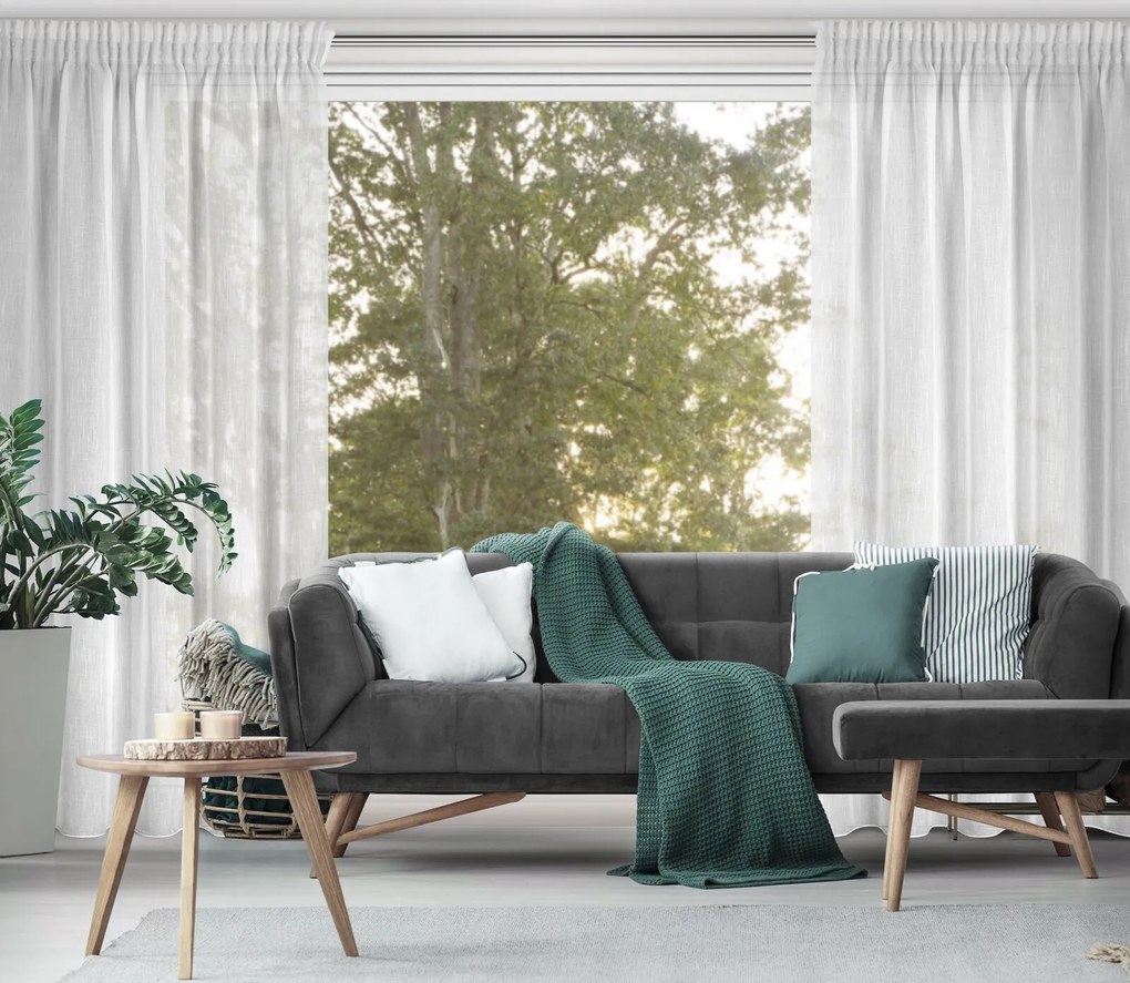 ZÁCLONA NA PÁSKE ANNA 140X270 CM BIELA