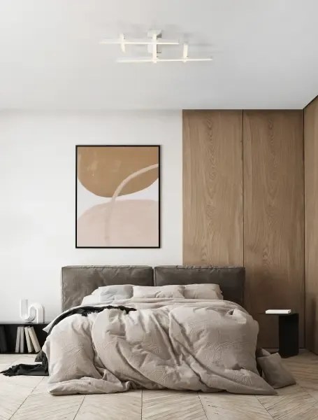 LED stmievateľné biele moderné stropné svietidlo Pace
