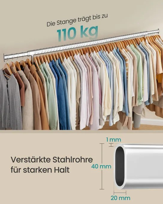 Vešiakový stojan na kolieskach HSR176E01