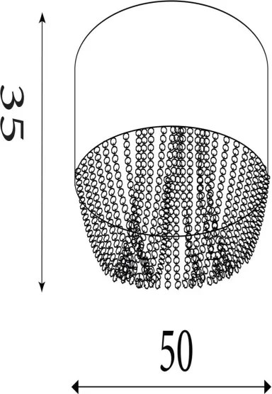 Searchlight 62615-5CC - Stropné svietidlo BELLANO 5xG9/7W/230V pr. 50 cm sivé